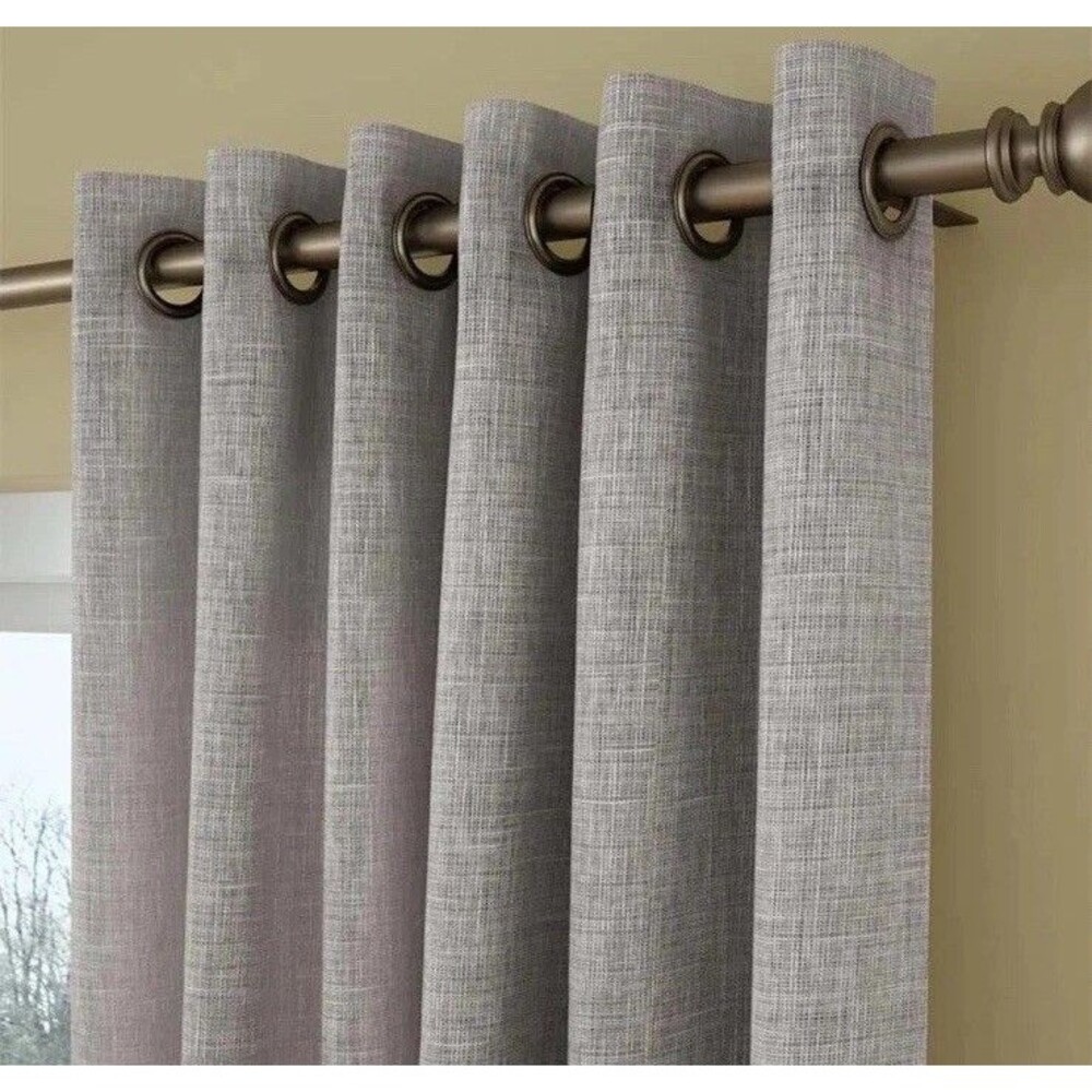 REGAL COLLECTION SIGNATURE Modern Farmhouse Curtains Blackout Gray Stone Grommet
